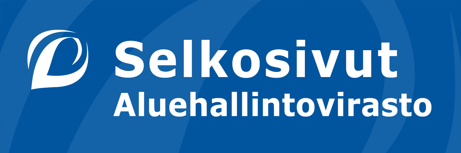 Selkosivujen kansikuva, jossa on aluehallintoviraston logo.