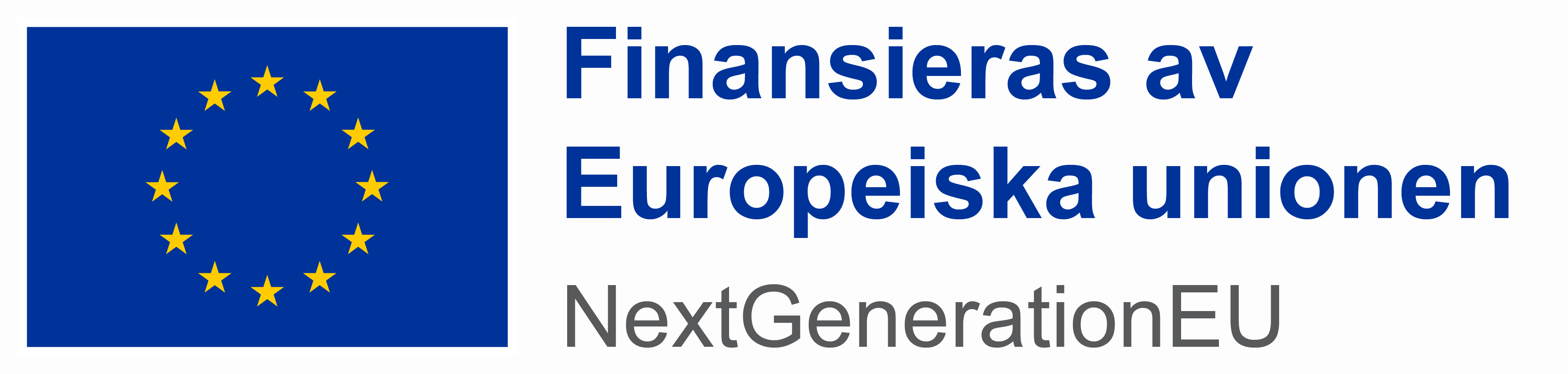 EU-flaggan och text Finansieras av Europeiska unionen NextGenerationEU